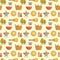 Seamless picnic pattern. Summer outdoor recreation. Vector background