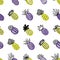 Seamless pineapple pattern. Handdrawn Pinapple with different textures in pastel colors. Exotic fruits background For