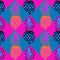 Seamless Pineapple Pattern In Pink And Blue