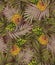 Seamless pineapple tropical floral pattern, fabric textile printing, wallpapers, gift wrap.