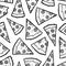 Seamless pizza slice vector background