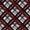 Seamless plaid check pattern in red, white and black. eps10