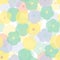 Seamless plants pattern background with pastel fresh blooms , greeting card or fabric