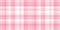 Seamless playful light pastel pink gingham plaid fabric pattern