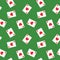 Seamless Playing Cards Hearts Suit Pattern Background