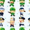 Seamless police and soldier pattern