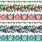 Seamless Polish folk art vector pattern - Zalipie traditional design with flowers and leaves