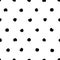 Seamless polka dot black brush strokes pattern.