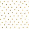 Seamless polka dot golden pattern