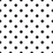 Seamless polka dot pattern background. Black dots on white background.