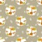 Seamless polka dot pattern with funny giraffes