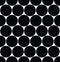 Seamless polka dot pattern in triangular arrangement. Black dots on white background. Vector illustration