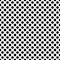 Seamless polka dot pattern in triangular arrangement. Black dots on white background. Vector illustration