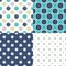 Seamless polka dots circle pattern. Repeated simple texture background