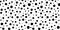 Seamless polkadot pattern made of playful hand drawn black ink polka dot circles on white background
