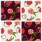 Seamless pomegranat pattern. Artistic texture. Vintage color scheme.