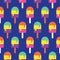 Seamless Popsicle pattern colorful, Candy Vector