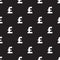 Seamless pound currency pattern on black