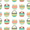 Seamless pretty pattern with stylized birds and nests.