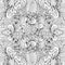 Seamless pretty textile pattern with floral shapes