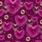 Seamless purple valentine pattern