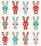 Seamless rabbit pattern