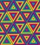 Seamless Rainbow Polygonal Pattern. Geometrical Triangle Abstract Pattern. Suitable for textile, fabric and packaging