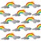 seamless rainbow simple vector design illustration color