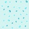 Seamless raindrop blue pattern like water