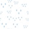 Seamless random baby pattern with blue water drops on white background. Nature, liquid, rain pattern. Vector