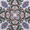 Seamless raster pattern in oriental style Flower psychedelic mosaic Pattern for wallpaper, backgrounds, decor for tapestries. Psyc