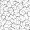 Seamless realistic pattern. Imitation print of dry soil of desert. Black crack on white background.