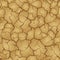 Seamless realistic pattern. Imitation print of dry soil of desert. Brown crack on beige background.