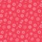 Seamless red bacterium pattern. Vector illustration