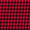 Seamless red and black classical retro pixel houndstooth pattern vector
