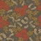 Seamless red and brown flower pattern.