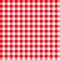 Seamless Red Checkered Fabric Pattern Background Texture