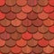 Seamless red clay roof tiles