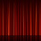 Seamless red curtain with stage