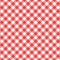 Seamless red diagonal gingham pattern, or fabric cloth