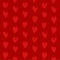 Seamless red pattern from red textured heart shapes smears