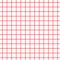 Seamless red and white cell grid striped isolated on white background