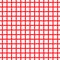 Seamless red and white cell grid striped isolated on white background