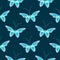 Seamless regular pattern with butterflies design.