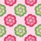Seamless regular pattern with flowers. Pink background.