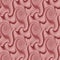 Seamless regular spirals pattern with wavy lines pink brown dimensional shiny
