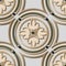 Seamless relief sculpture decoration retro pattern round cross f