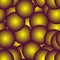 Seamless repeat pattern of 3d vector yellow bubbles/spheres