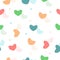 Seamless repeat pattern with colorful hearts background, bright vector illustration design with cute hearts, mothers day, valentin