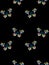 Seamless repeat pattern design with flower folk butterflies mystery deep midnight